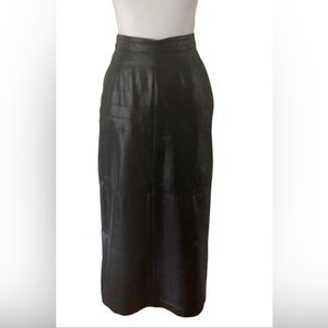 A beautiful, genuine, leather vintage maxi skirt